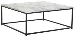 Tavolino da Caffè DKD Home Decor Bianco Nero Metallo Legno MDF 80 x 80 x 34 cm