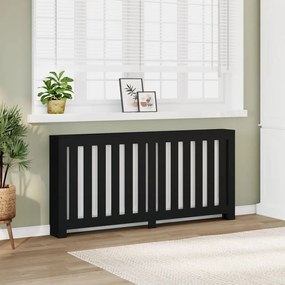 Copertura Termosifone Nera 175x20x82 Cm İn Legno Multistrato /