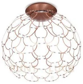 Lamoi lampada da soffitto media rame a led 3000k 8928lm 72w d.60cm...