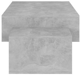 Tavolino da Salotto Grigio Cemento 105x55x32 cm in Truciolato