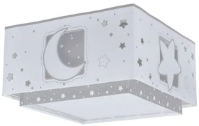 Dalber 63236E - Plafoniera per bambini MOONLIGHT 2xE27/60W/230V grigio