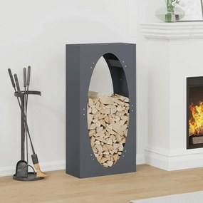 Rastrelliera Per Legna Da Ardere Antracite 50x23x100 Cm /