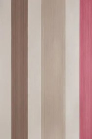 Farrow & Ball Carta da parati Chromatic Stripe - Elephant's Breath/ Brinjal/ Charleston Gray/ Middleton Pink