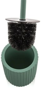 Scopino wc verde in ceramica soft touch con setole nere Spring