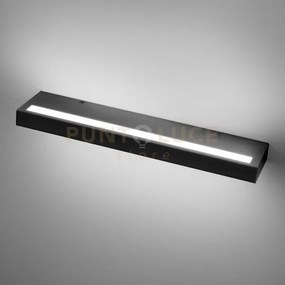 Gap525- applique led biemissione in alluminio nero dimmerabile 3000...