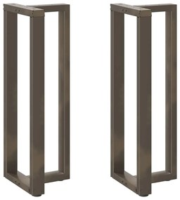 Gambe Tavolo Bar A T 2 Pz Naturale 40x35x(111-112) Cm Acciaio /