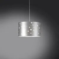 Sospensione Moderna A 3 Luci Pois Xxl In Polilux Bicolor Silver Made In Italy