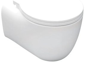 Vaso WC sospeso ergo lucido, sedile escluso P 51 x L 36.5 cm bianco
