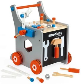 Janod - Passeggino in legno con attrezzi BRICOKIDS