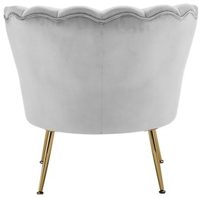 Poltrona grigio chiaro in velluto Kelsey - Støraa