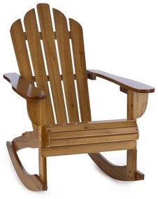 blumfeldt Rushmore Sedia a Dondolo da Giardino Adirondack 71x95x105 marrone