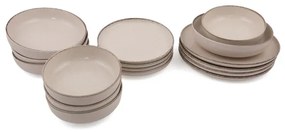 Set da tavola 16 pezzi beige in porcellana