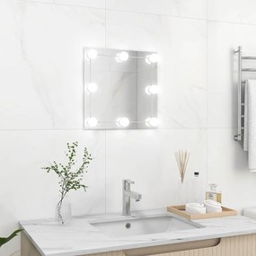 Specchio Da Parete Quadrato Con Luci Led İn Vetro /