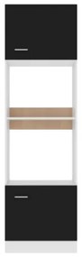 Armadio per Microonde Nero 60x57x207 cm in Truciolato