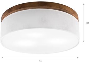Brilagi - LED Plafoniera BELLADONNA 3xE27/15W/230V diametro 50 cm bianco/quercia ciliegio