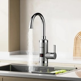 Scaldabagno istantaneo con LED display 3000W/230V IPX4 acciaio inossidabile