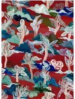 Arte International Carta da parati Saranda - Vermilion Trees