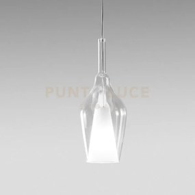 Ofelia s/12 -  vetro trasparente e portalampada bianco 1 luce attac...