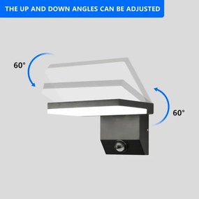 Immax 08513L - Lampada da parete LED per esterni con sensore MODERN LED/18W/230V IP65