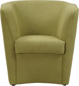 Poltrona moderna Verde in tessuto antimacchia imbottita