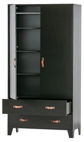 Armadio in pino nero 94x180 cm Dian - WOOOD