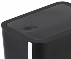 Pattumiera 8 litri Nera in Plastica Con Coperchio Push Moderna
