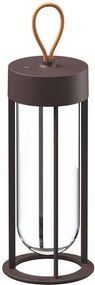 Flos In Vitro Unplugged Lampada portatile da esterno ricaricabile 2700°K in vetro e alluminio Deep Brown