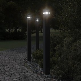 Lampada Da Terra Per Esterni Con Presa Nera 110 Cm Alluminio /