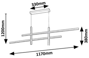 Rabalux 72366 - Lampadario LED a sospensione con filo SEVERINE LED/40W/230V 3000K