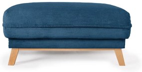 Poggiapiedi blu con rivestimento in velluto a coste Tori – Bonami Selection