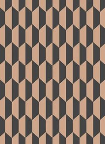 Cole & Son Carta da parati Petite Tile Icons - Charcoal/ Bronze