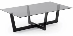 Kave Home - Tavolino Plam 120 x 70 cm vetro nero