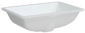 Lavandino da Bagno Bianco 55,5x37,5x19 cm Rettangolare Ceramica