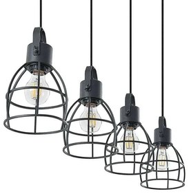 Flintos 4 Lampada a Sospensione Black - Lindby