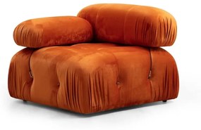 Modulo divano in velluto arancione (angolo sinistro) Bubble - Artie