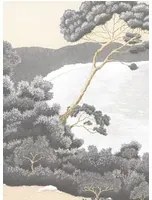 Isidore Leroy Carta da parati panoramica Port Cros - Gris Dore Panel A