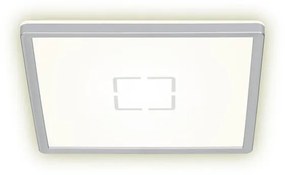 Plafoniera LED design Free, argento 29.3x29.3 cm, luce naturale