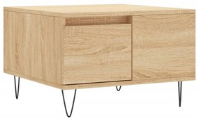 Tavolino salotto rovere sonoma 55x55x36,5 cm legno multistrato