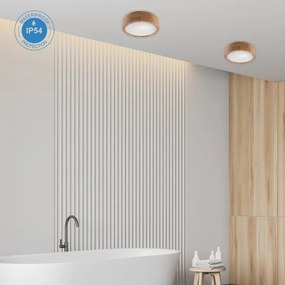 Plafoniera OAK 2xE27/15W/230V IP54 rovere Ø 27 cm