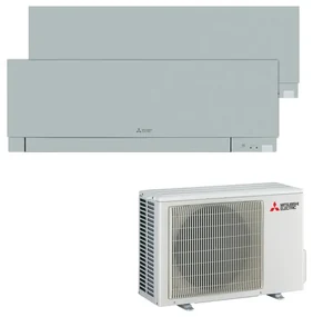 Condizionatore a muro multisplit MITSUBISHI ELECTRIC Kirigamine 9 + 12 18000 BTU classe raffreddamento A+++,grigio