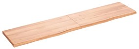 Ripiano muro marrone chiaro 180x40x4cm massello rovere trattato