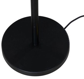 Lampada da Terra Nera con Paralume in Velluto Oval 50cm - Simplo
