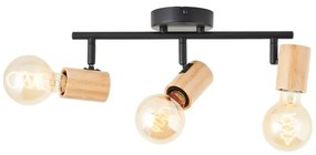 Brilliant - Faretto KERRY 3xE27/40W/230V nero/bambù