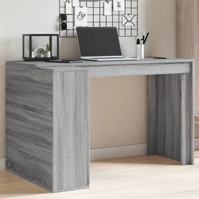 Scrivania grigio sonoma 123,5x73,5x75 cm in legno multistrato