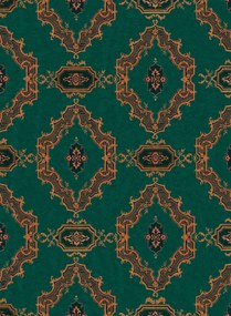 Mindthegap Carta da parati The Bar Tapestry - Viridian/ Gold/ Black