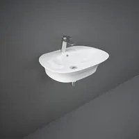 Lavabo sospeso Sensation in ceramica bianca lunghezza 65 cm