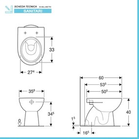 Sanitari tradizionali Geberit con scarico a terra e copriwc   Selnova