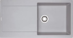 Lavello integrato 1 vasca in alluminio argento FRANKE Maris L 50 x L 97 cm, reversibile