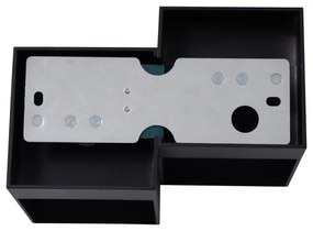 Applique moderna nera a 2 luci - Transfer Double