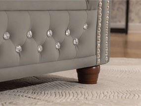 Divano angolare grigio allungabile (con penisola a sinistra/a L) con rivestimento in velluto York Blik – Ropez